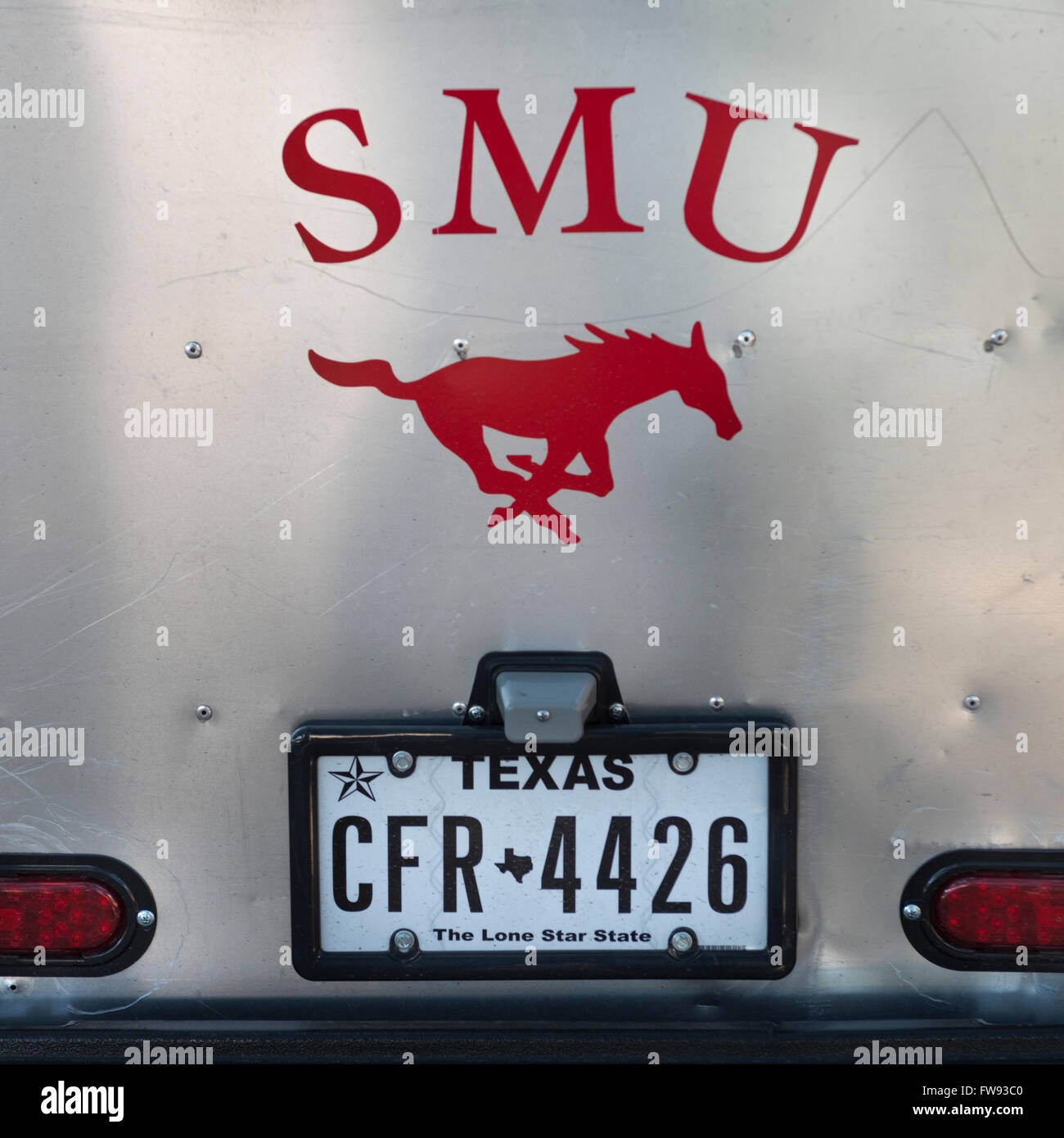 Nahaufnahme von Texas Nummernschild mit Logo auf einem Auto, Park Cities, Dallas County, Texas, USA Stockfoto