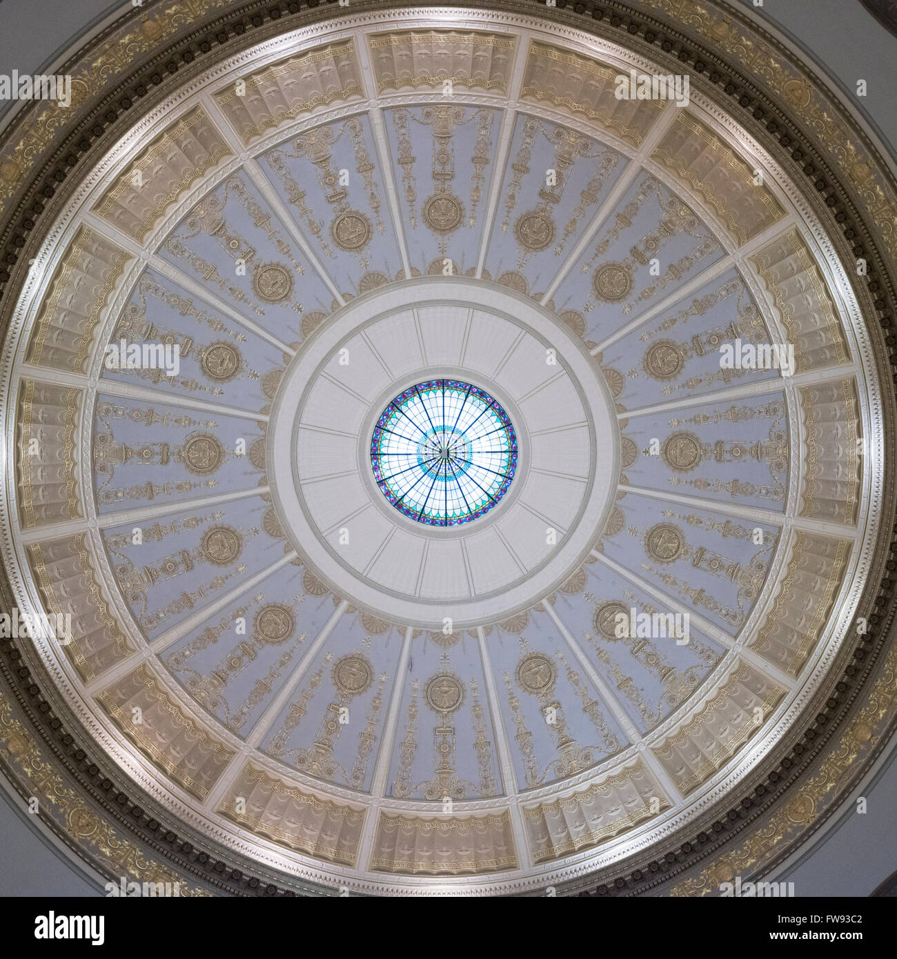 Architektonisches Detail von einer Decke, Southern Methodist University, Dallas, Texas, USA Stockfoto