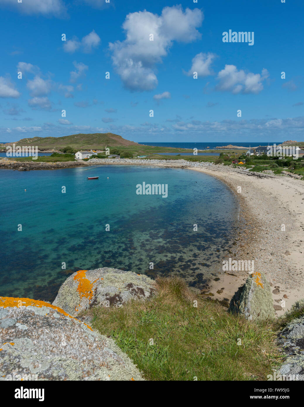 Toller Strand Par. Bryher. Isles of Scilly. Cornwall. England. VEREINIGTES KÖNIGREICH. Europa Stockfoto