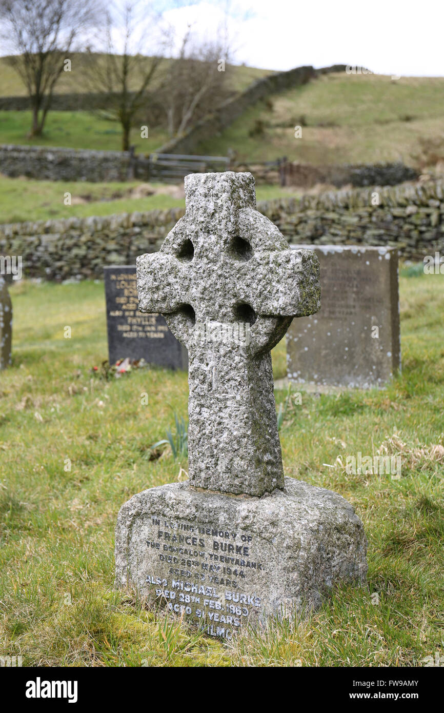 Reich verzierte Grabstein Waldkapelle in der Nähe von Macclesfield Stockfoto