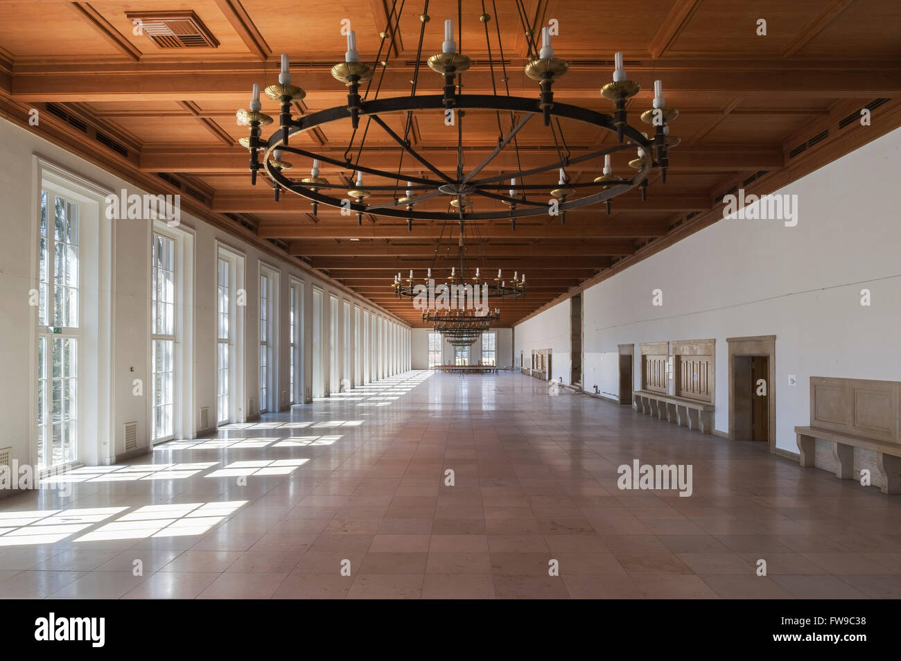 NSDAP-Ordensburg Sonthofen, Halle im Nazi-Stil Heimatschutzstil, Indoors, 1935-45 Adolf Hitler Bildungs- Stockfoto