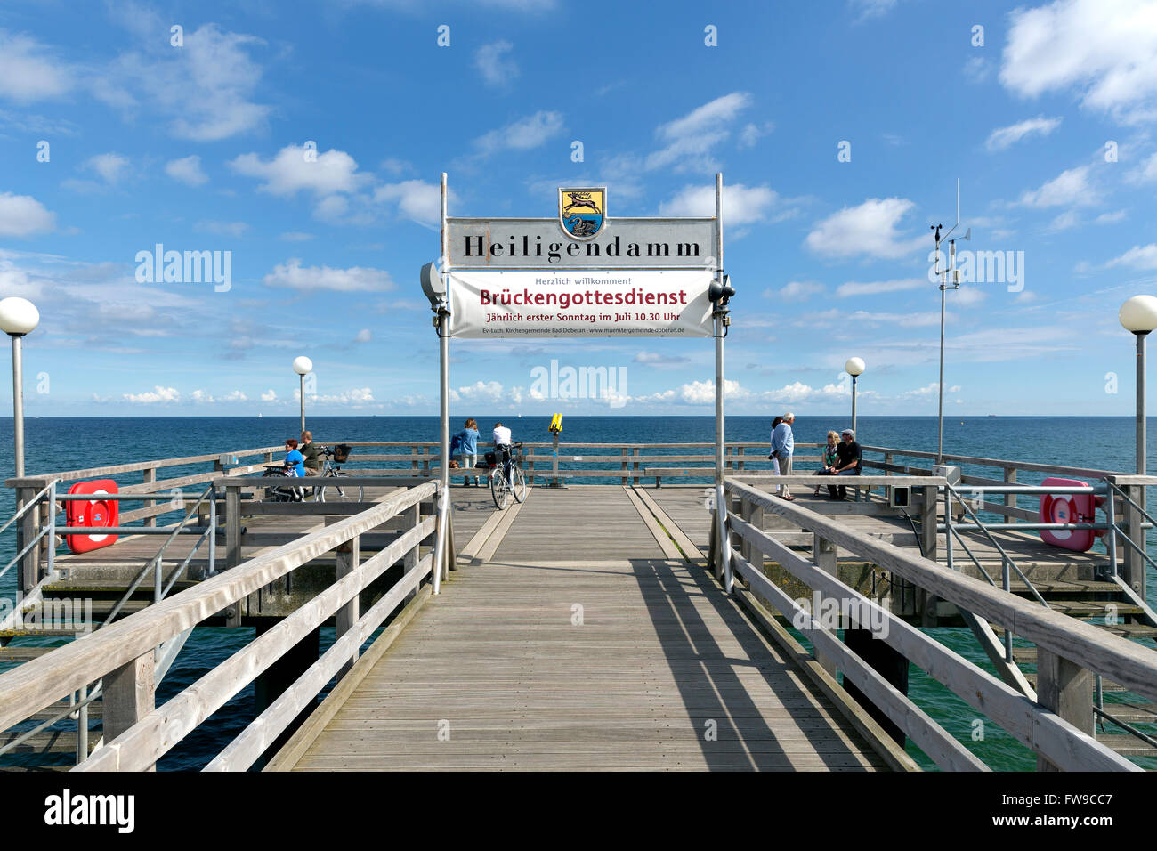 Pier in das Seebad Heiligendamm, Mecklenburger Bucht, Bad Doberan, Mecklenburg-Western Pomerania, Deutschland Stockfoto