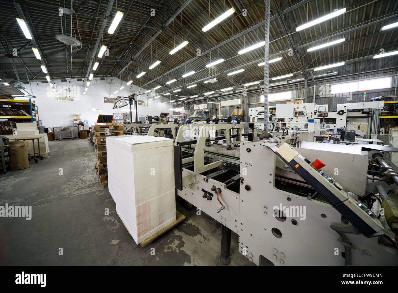 Das große Geschäft in einer modernen Druckerei Stockfoto