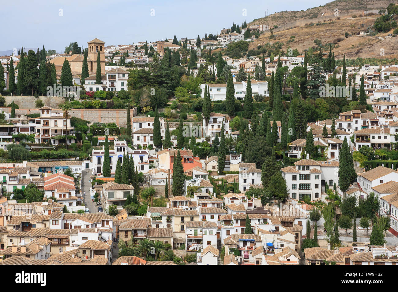 Albaicín Viertel in der Stadt Granada, Spanien Stockfoto