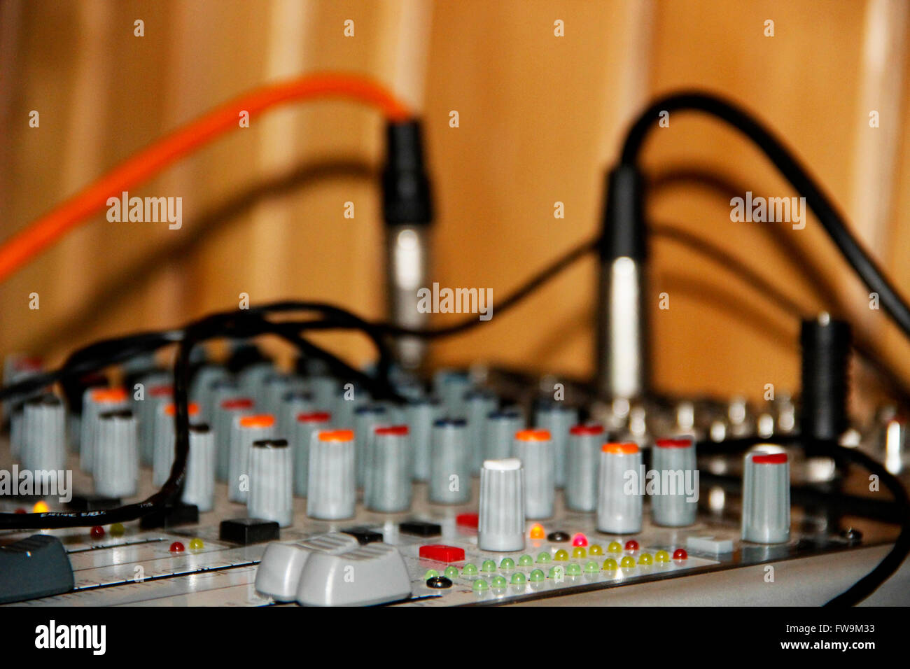 Musik Mixer hautnah Stockfoto