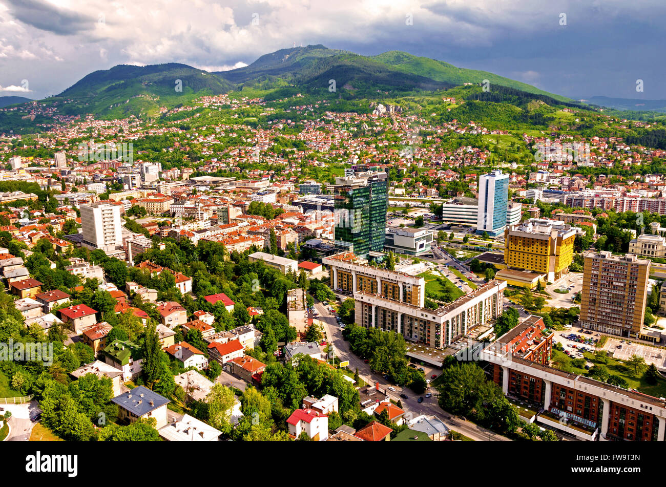 Sarajevo-Landschaft Stockfoto