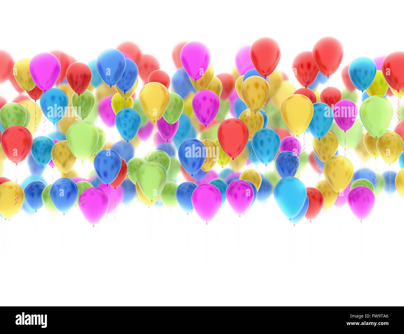 Bunte Gruppe von Multi-Color-Ballons Stockfoto
