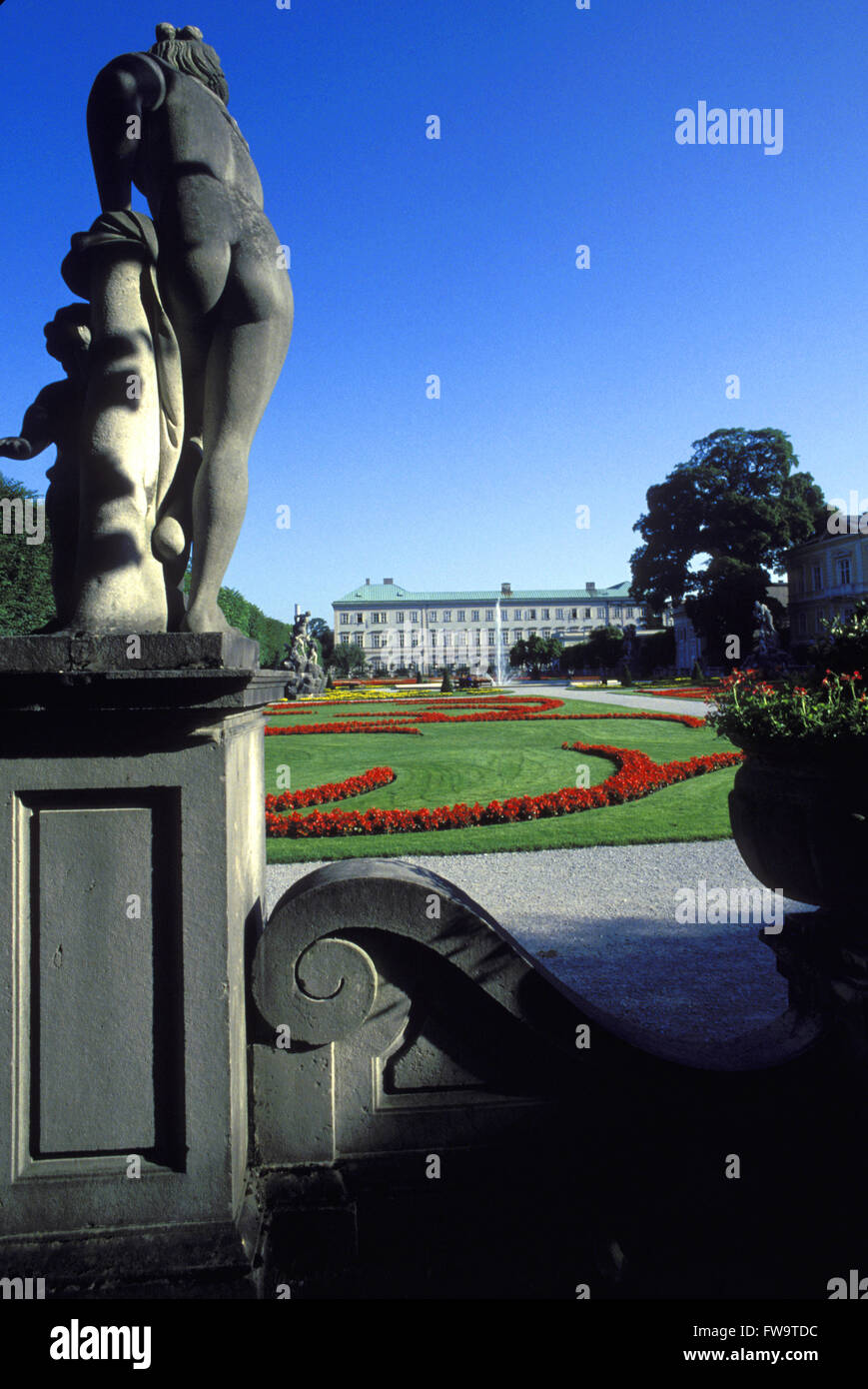 AUT, Österreich, Salzburg, park und Schloss Mirabell.  AUT, Oesterreich, Salzburg, Schloss Und Park Mirabell. Stockfoto