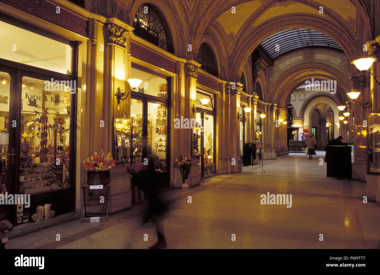 AUT, Österreich, Wien, Freyung Arcade im Palais Ferstel.  Sterben Sie AUT, Oesterreich, Wien, Freyung-Passage Im Palais Ferstel. Stockfoto