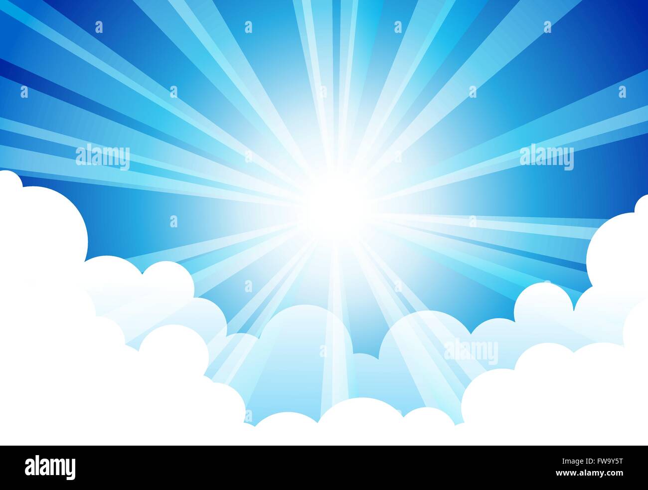 Himmel Sonne Cloud Vektoren Stock Vektor