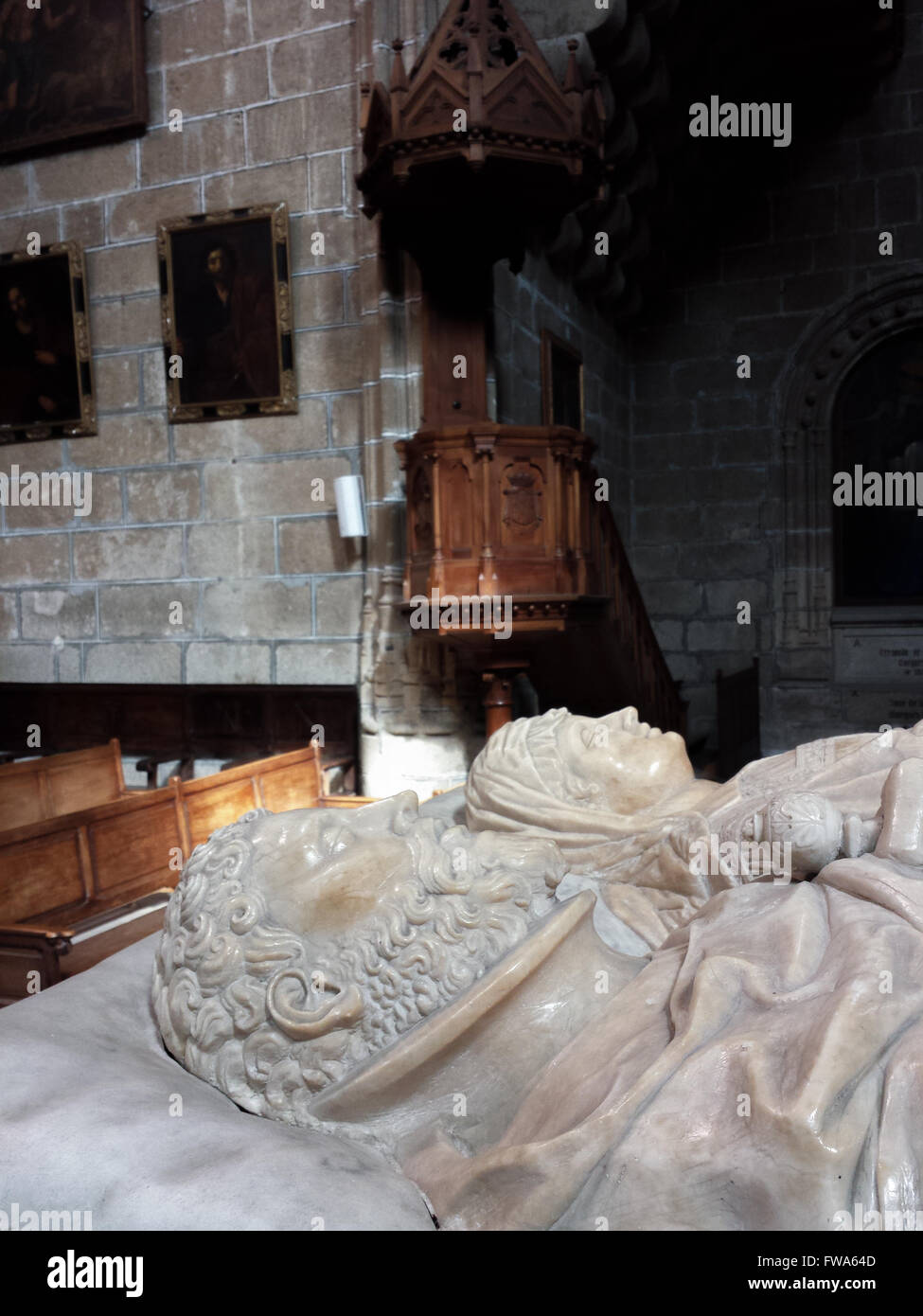 Beeindruckende Marmor Grab der mittelalterlichen Könige Stockfoto
