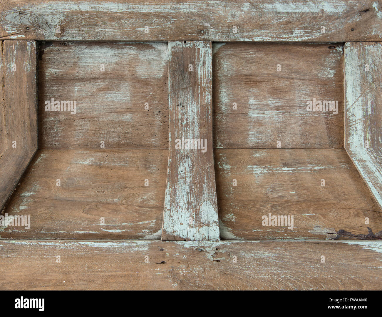 Nahaufnahme der alten Holzfenster Frame Perspektive für Hintergrund Stockfoto