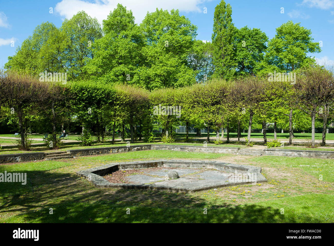 Köln, Nippes, Parkanlage "Alhambra", Ein Teilstöck des Inneren Gröngörtels Stockfoto