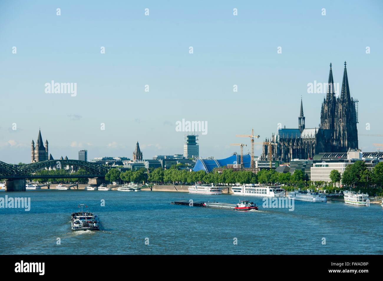 Köln, Blick von der Zoobrücke Stockfoto