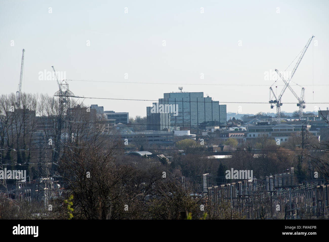 Uxbridge, Westlondon, gesehen von Buckinghamshire Stockfoto