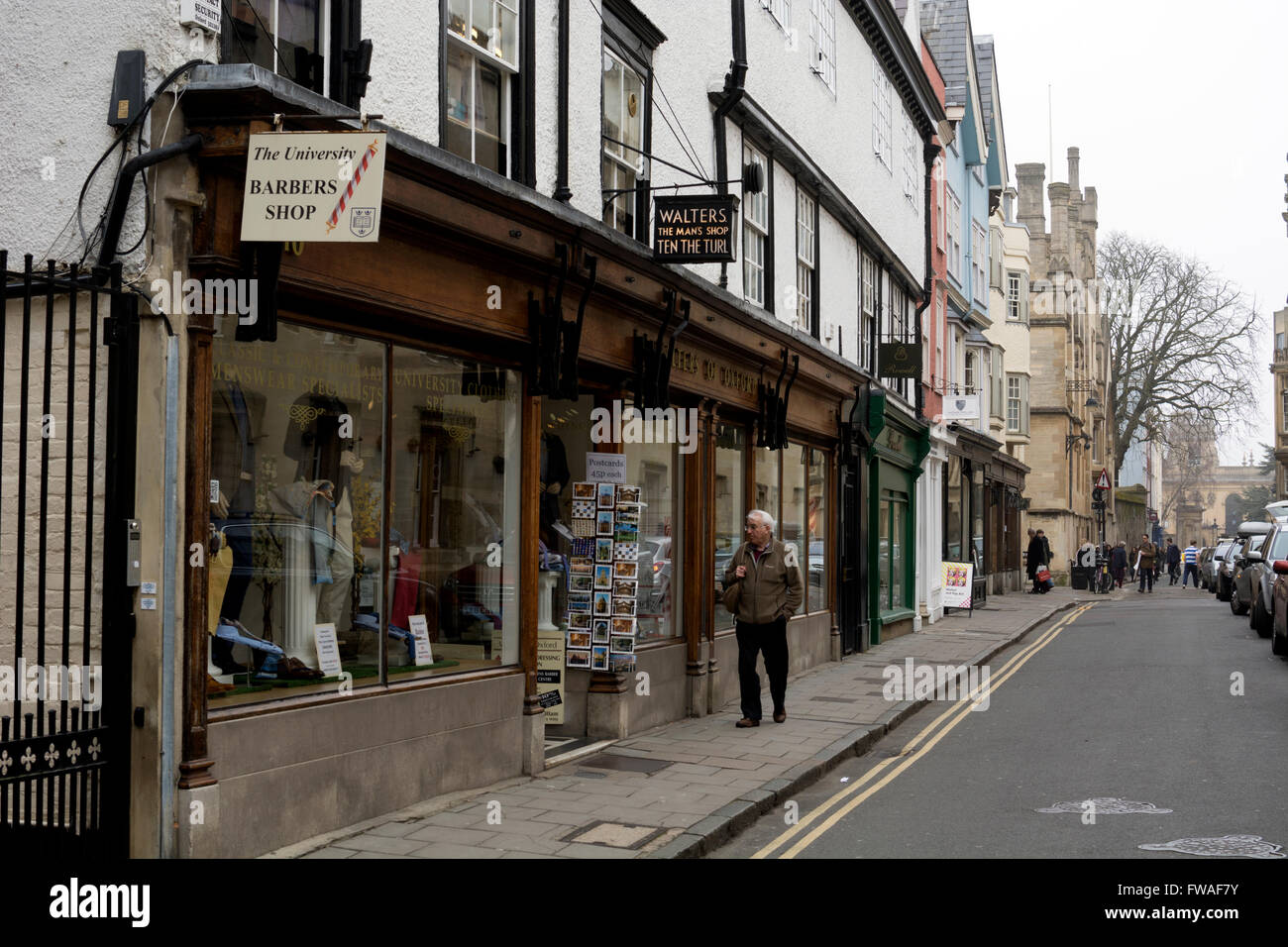 Stadtzentrum von Turl Street, Oxford, UK Stockfoto