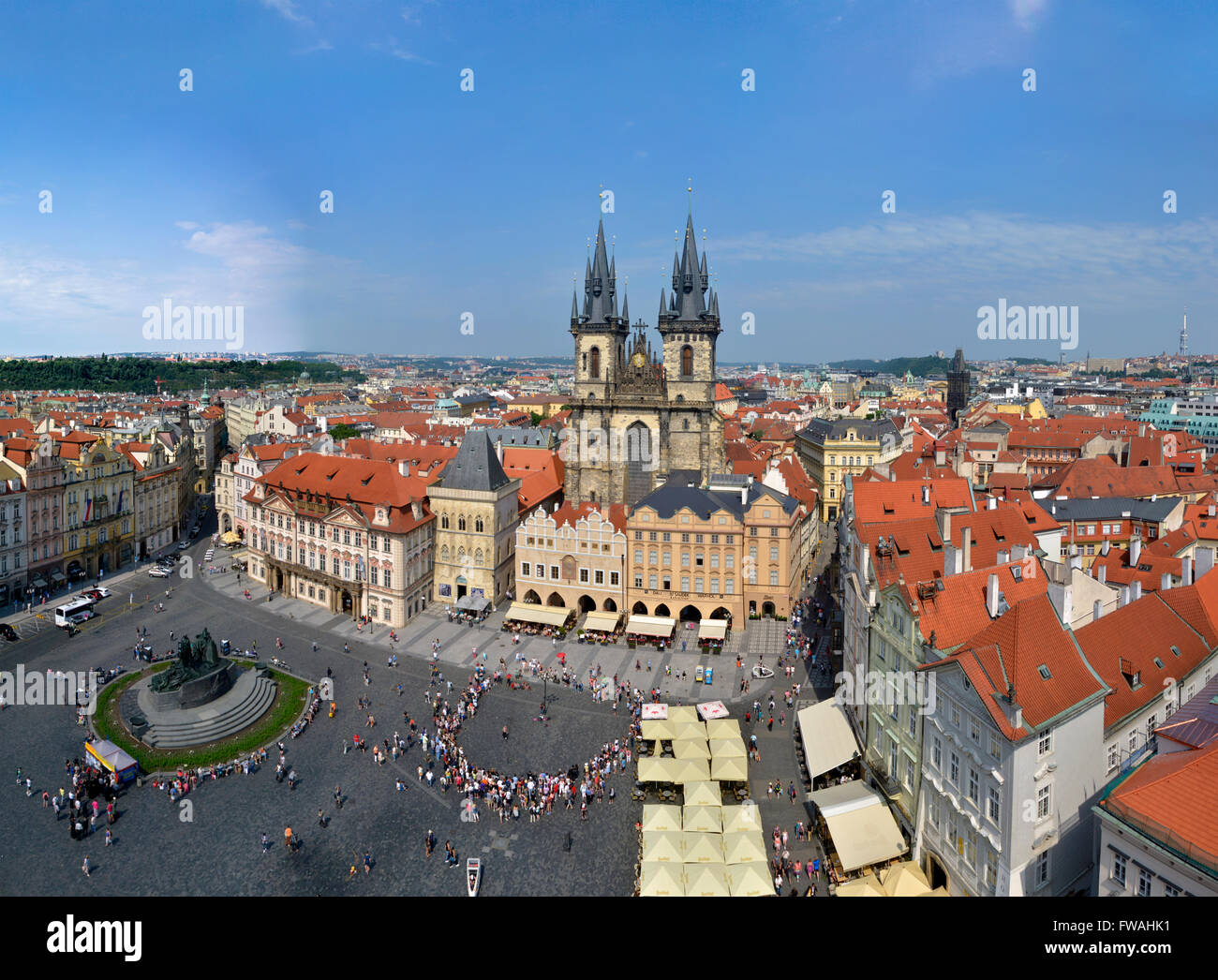 hochauflösende Panorama der Prager Platz Stockfoto