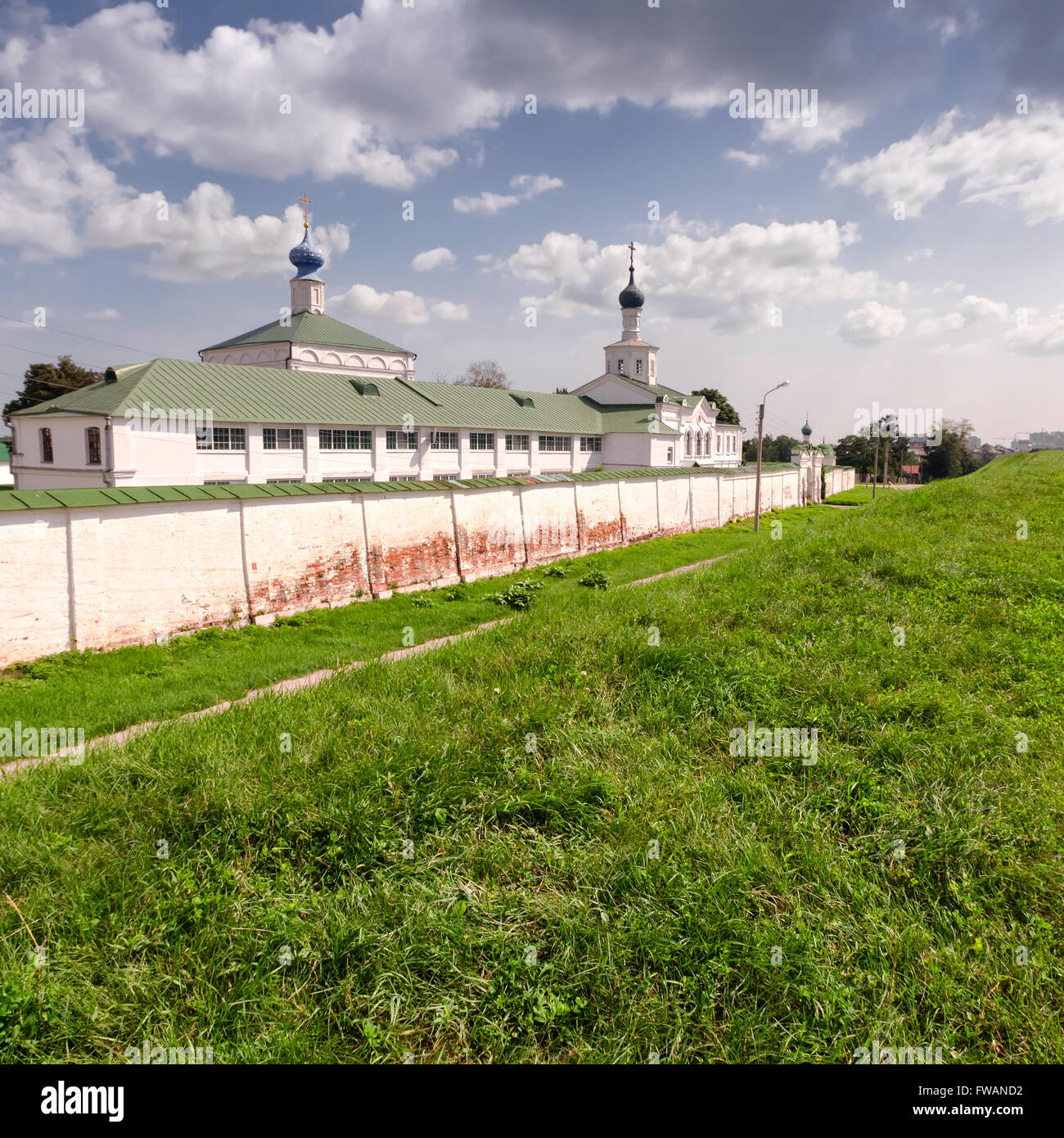 Alten Stadtmauern und die Kirche von Rjasan in Russland Stockfoto