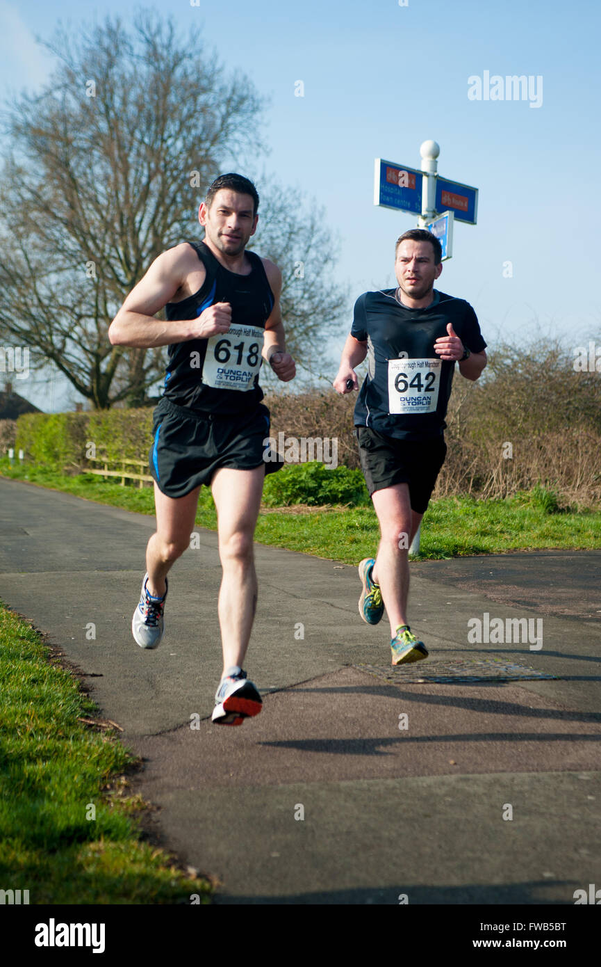 Loughborough Halbmarathon April 2016 Stockfoto