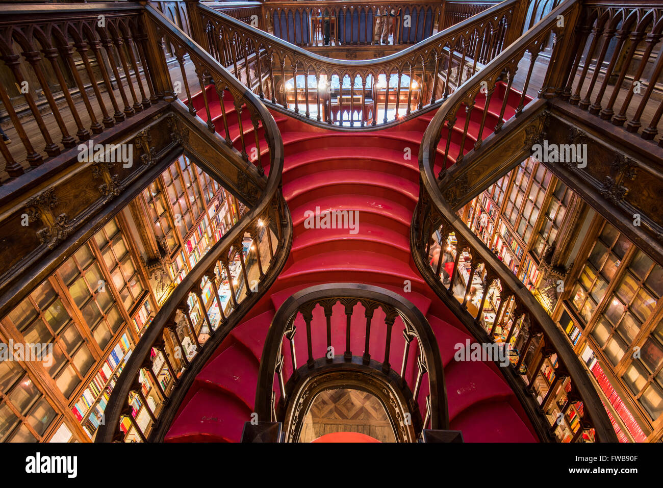 Livraria Lello & Irmao Buchhandlung, Porto, Portugal Stockfoto