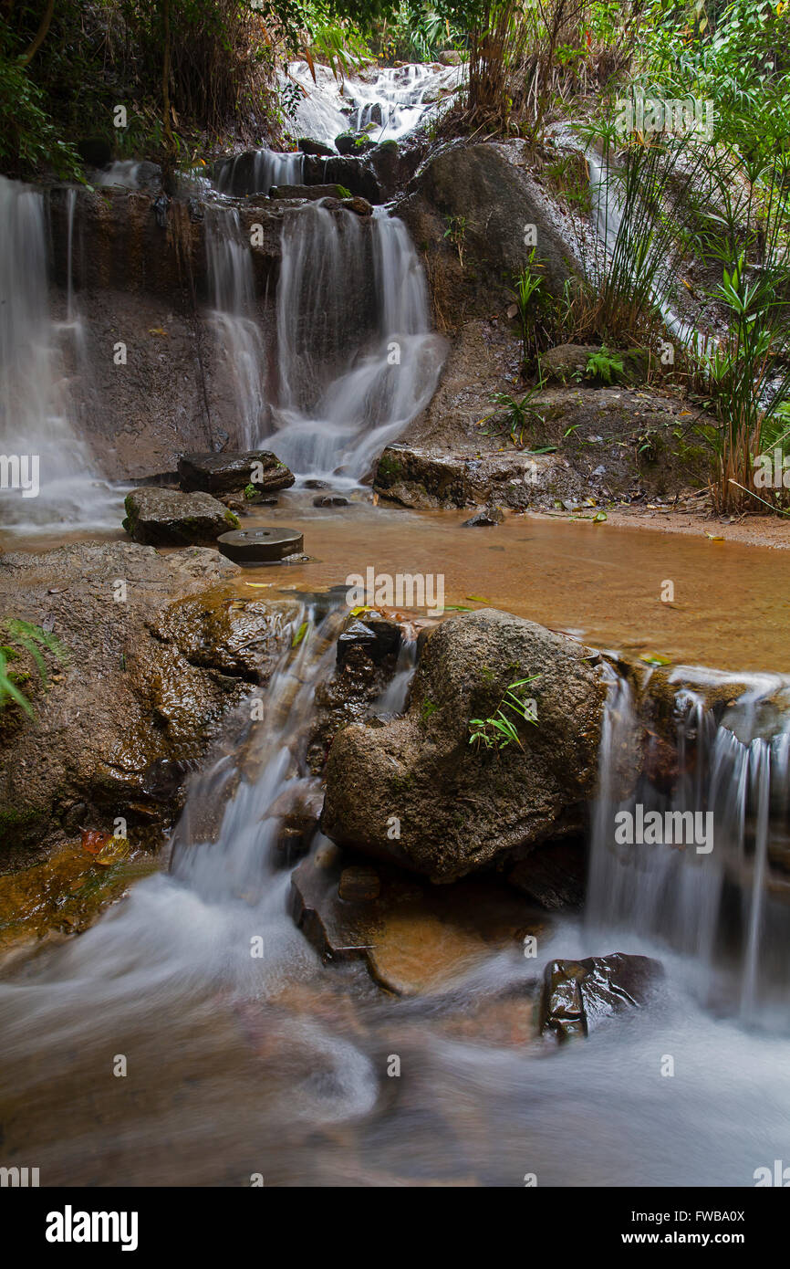 Wasserfall am Bana Hügel oder Ba Na Hills Mountain Resort, Danang, Vietnam Stockfoto