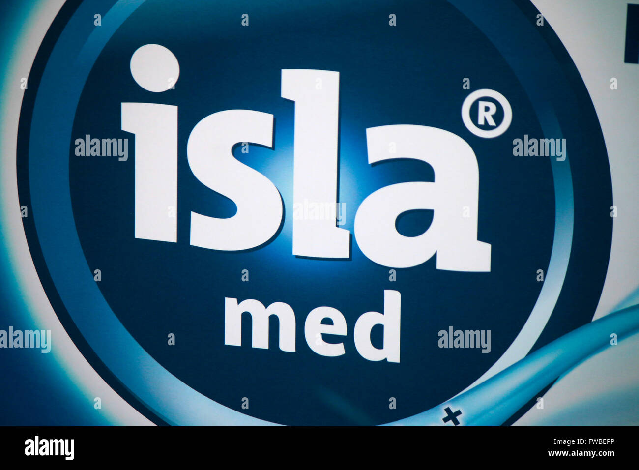 Markennamen: "Isla Med", Berlin. Stockfoto