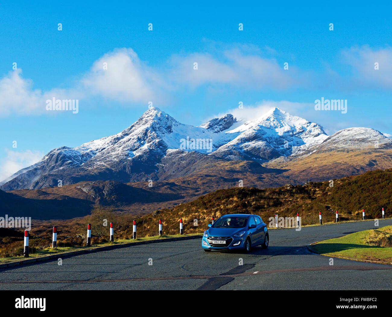 Die Cuillin Berge von Glen Sligachan, Isle Of Skye, innere Hebriden, Schottland, Vereinigtes Königreich Stockfoto