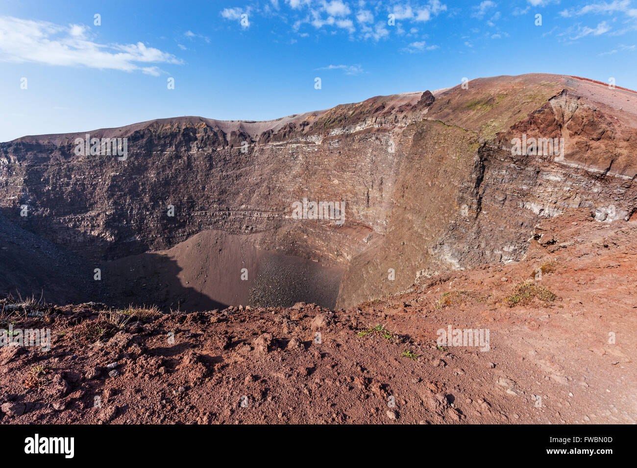 Der Krater des Vulkans Vesuv Stockfoto