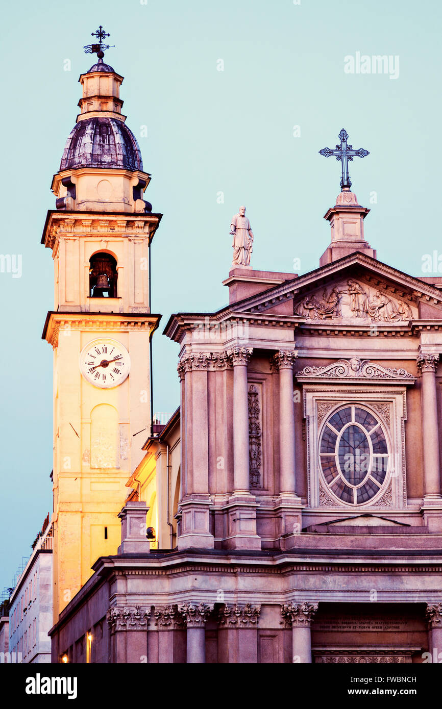 Kirche San Carlo Borromeo in Turin Stockfoto