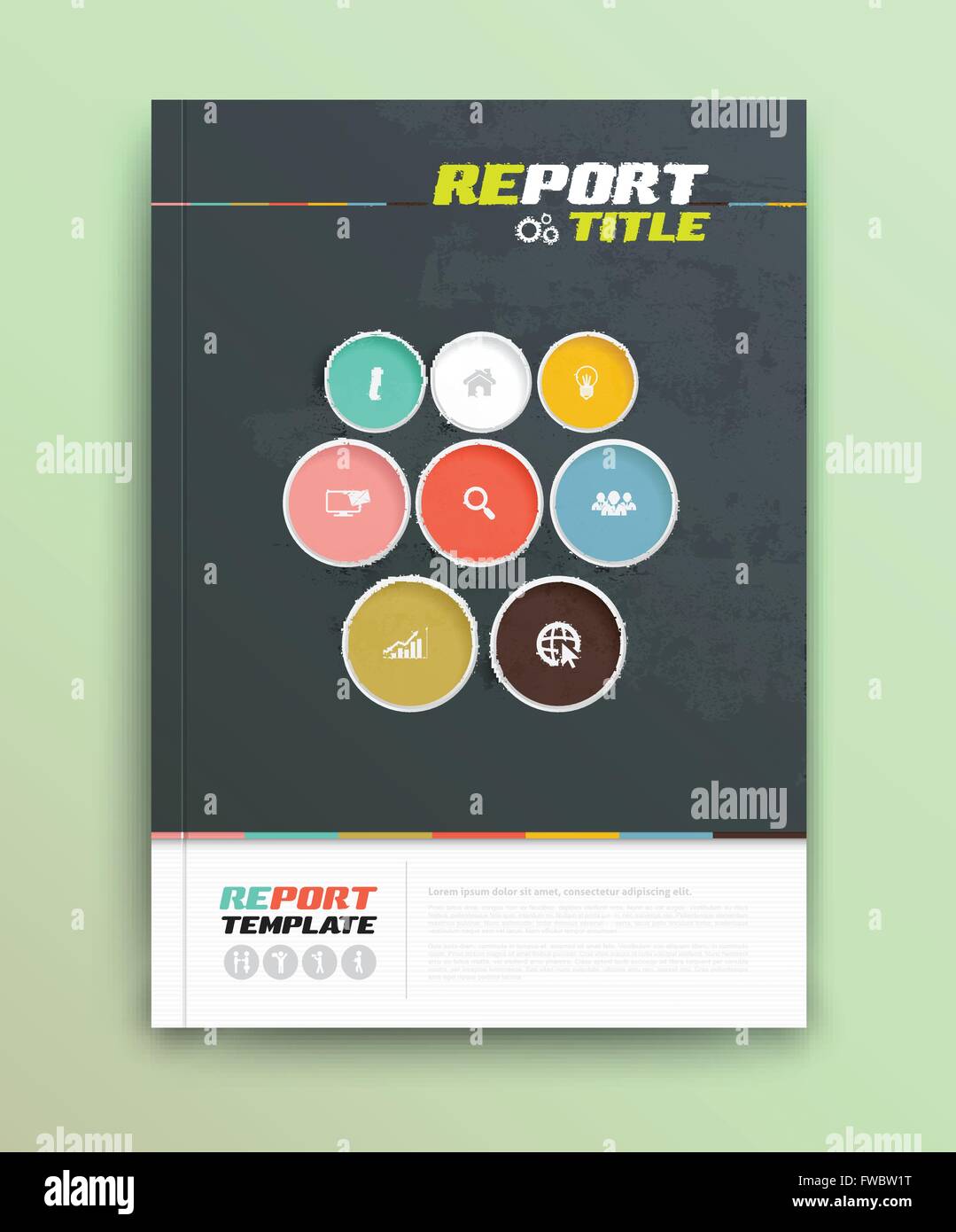 Präsentation der Broschüre Cover Design Vorlage., Vektor-Illustration. Magazine, Flyer und Bericht decken Layoutgestaltung. Stock Vektor