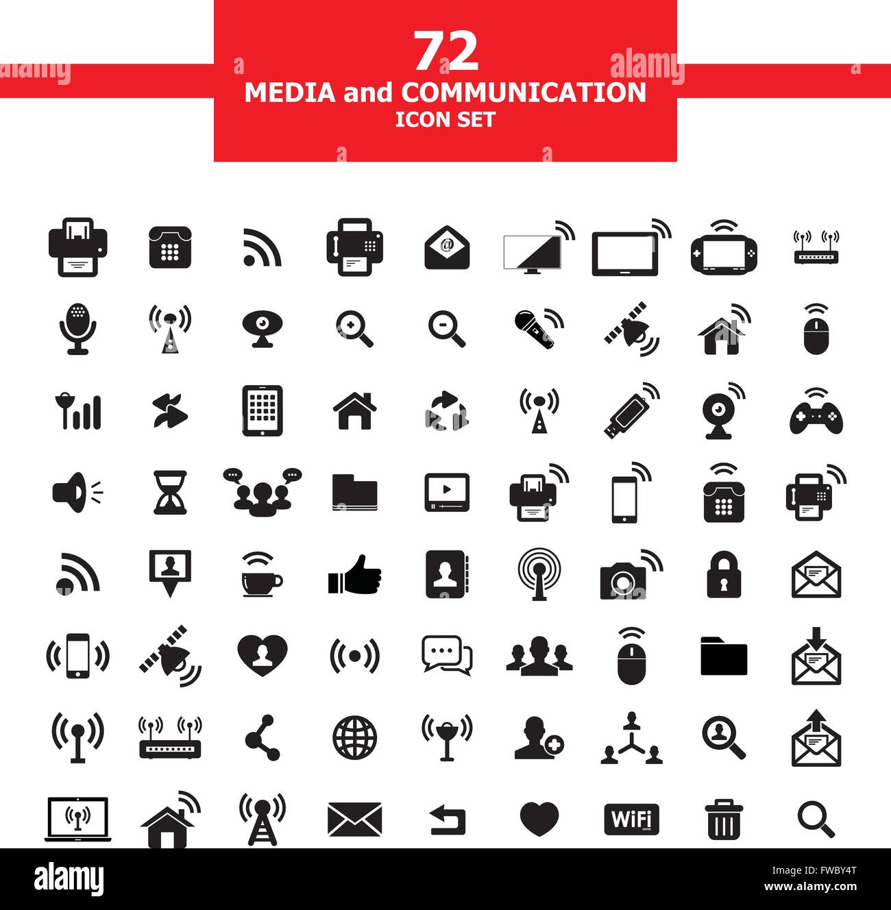 Medien und Kommunikation Stock Vektor