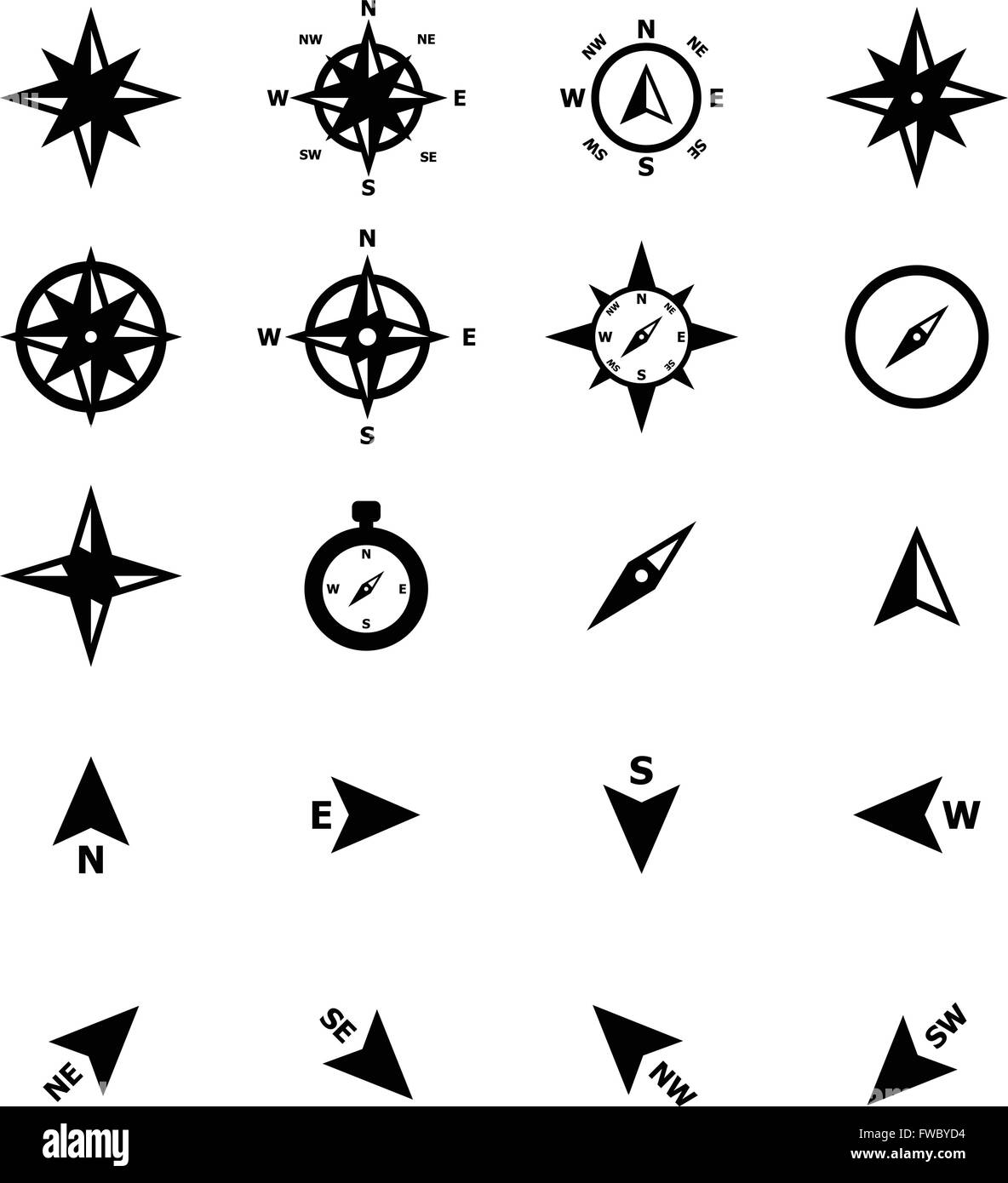 Kompass-Symbol Stock Vektor