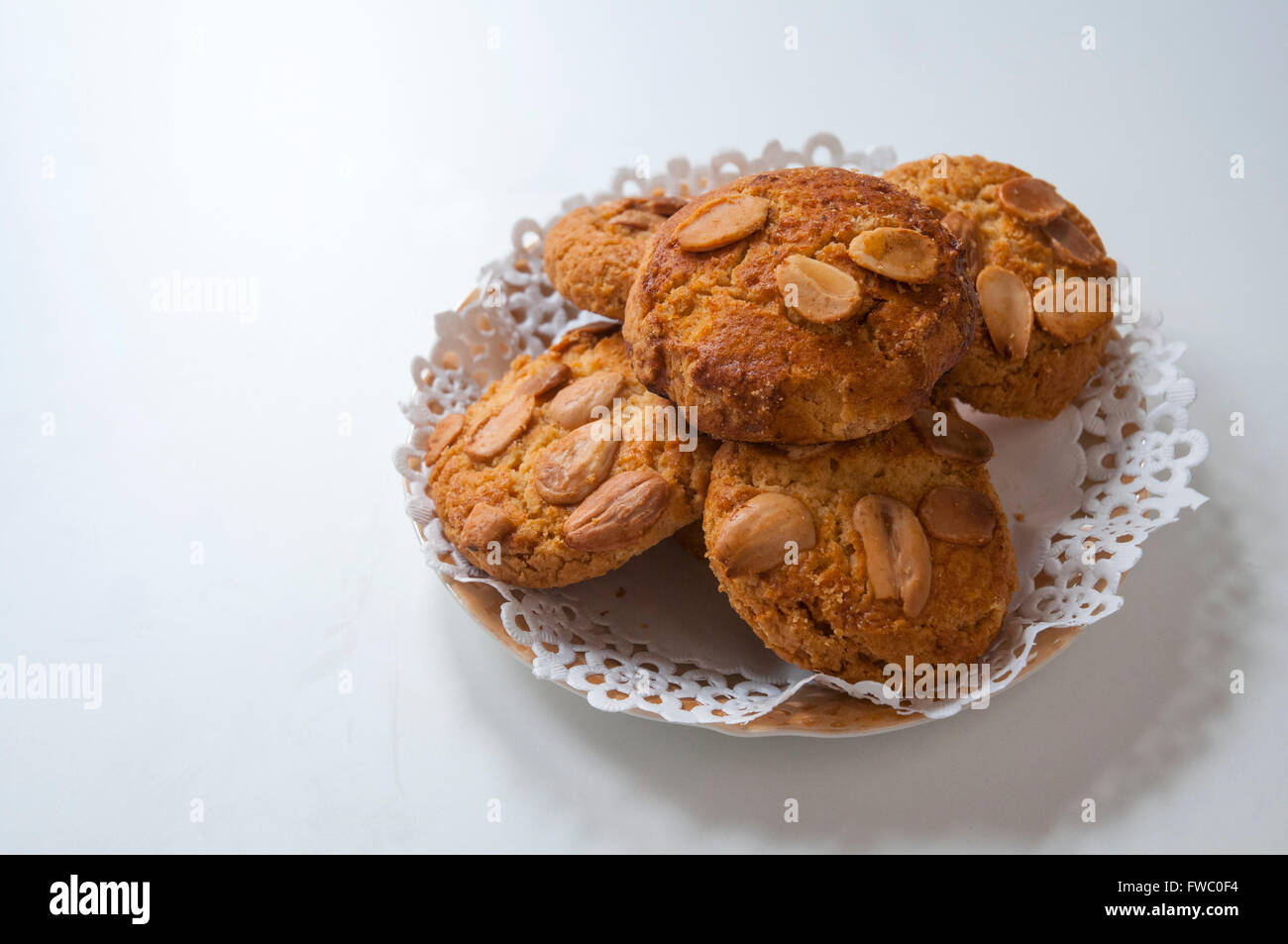 Perrunillas, traditionelle spanische Kekse. Still-Leben. Stockfoto