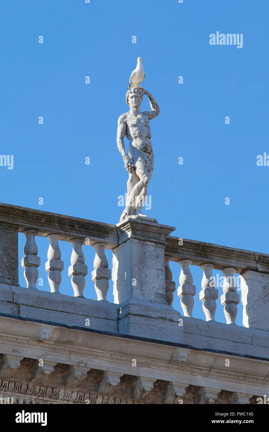 Statue auf der Piazzetta San Marco. Venedig, Italien. Stockfoto