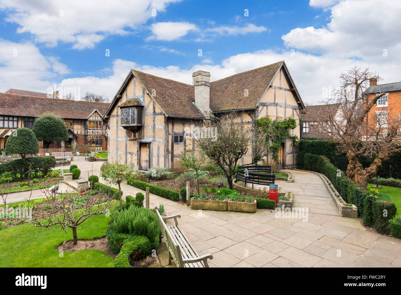 Shakespeares Geburtshaus, Stratford-upon-Avon, England, Großbritannien Stockfoto
