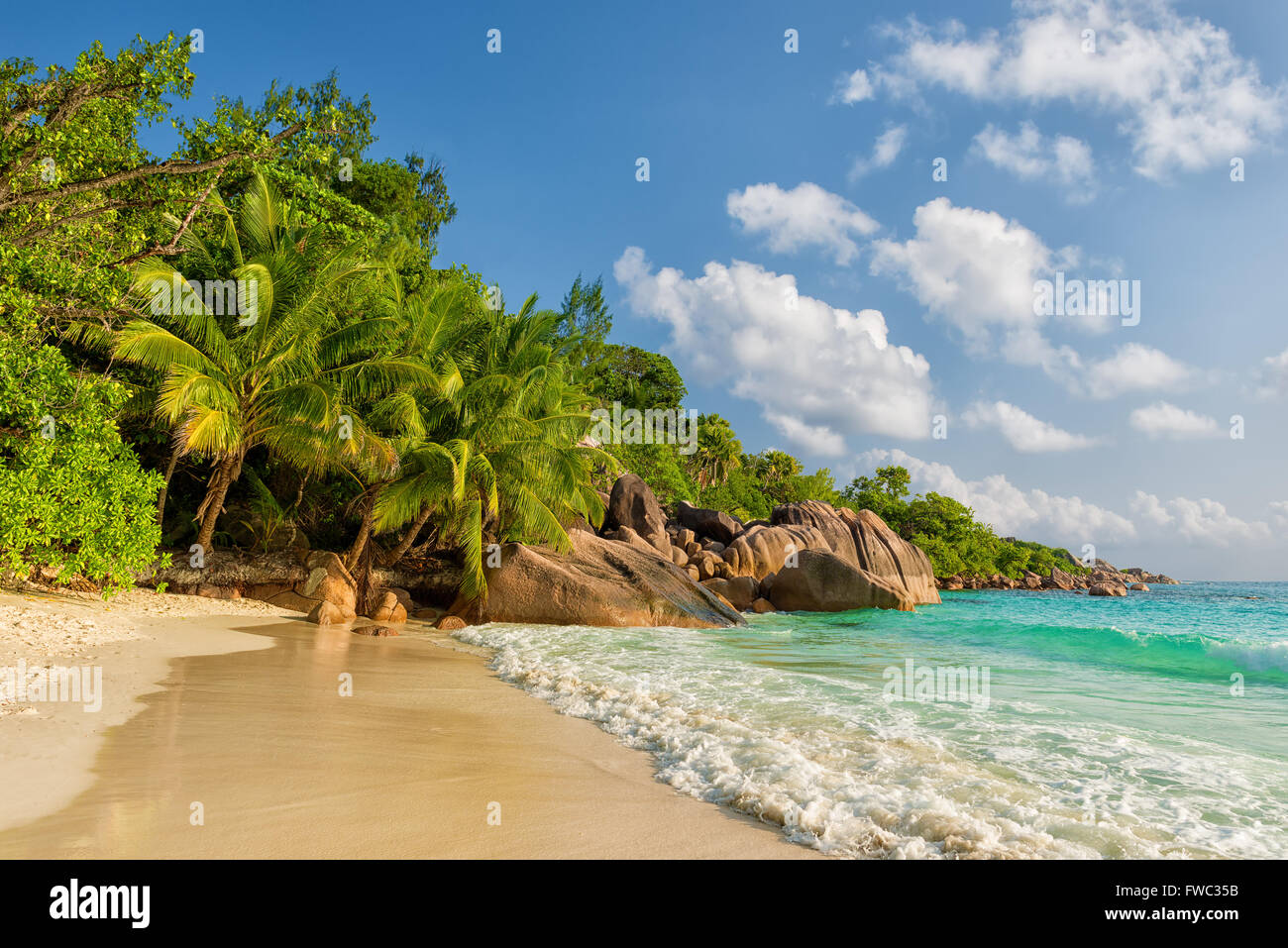 Anse Lazio Strand Praslin Insel Seychellen Stockfotografie Alamy