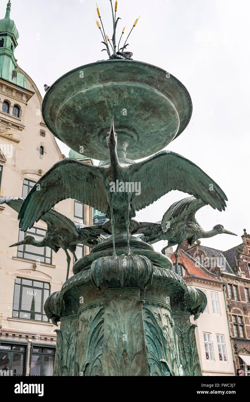 Der Storch-Brunnen Stockfoto