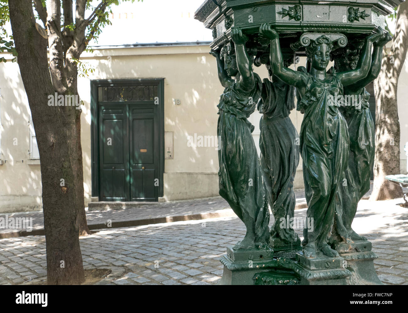 Le Bateau-Lavoir, Place Emile Goudeau, Montmartre, Paris, Frankreich. Die wichtigsten Künstlerateliers in Montmartre. Stockfoto