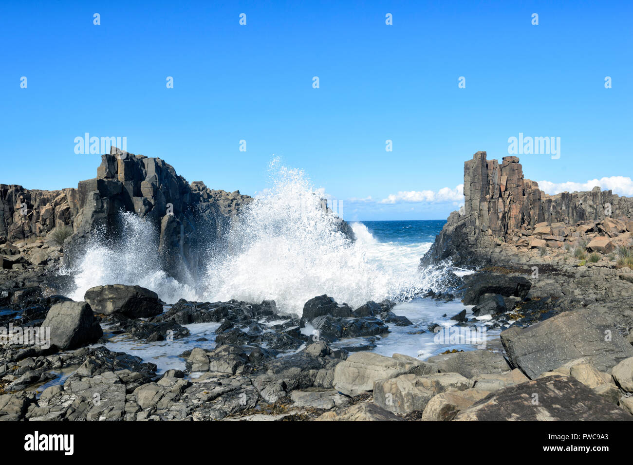 Stillgelegten Bombo Landzunge Steinbruch, Kiama, Illawarra Coast, New-South.Wales, Australien Stockfoto