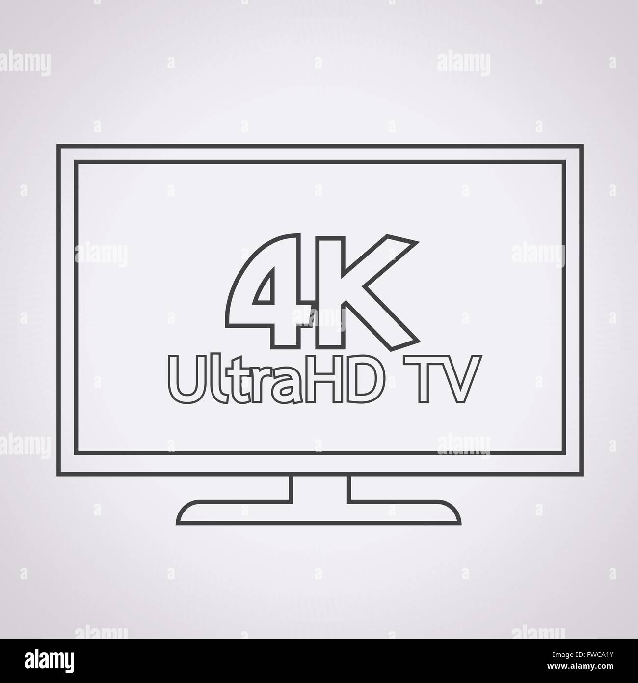 4K UltraHD TV-Symbol Stock Vektor