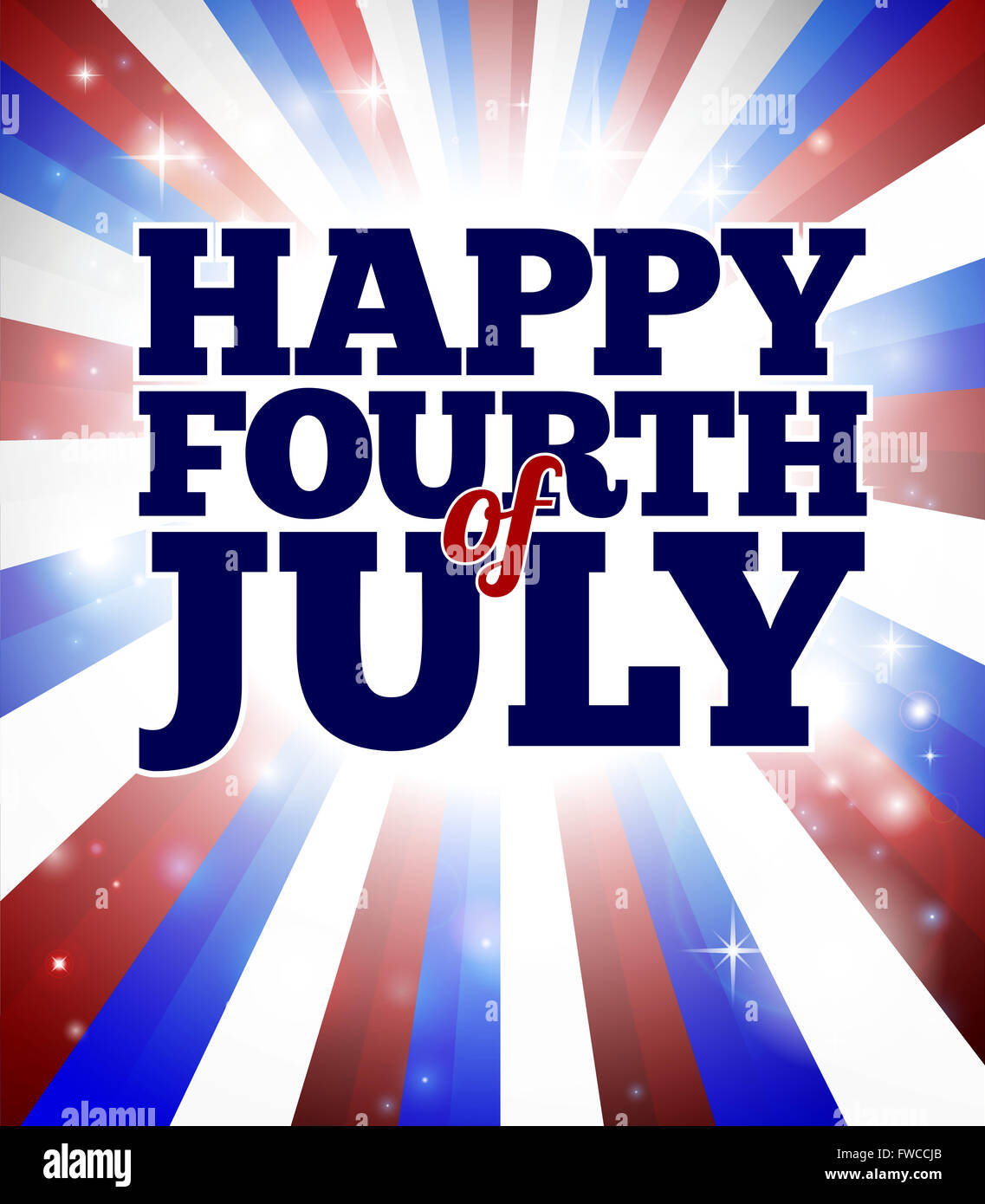 Ein Happy Fourth Of July American Independence Day-design Stockfoto