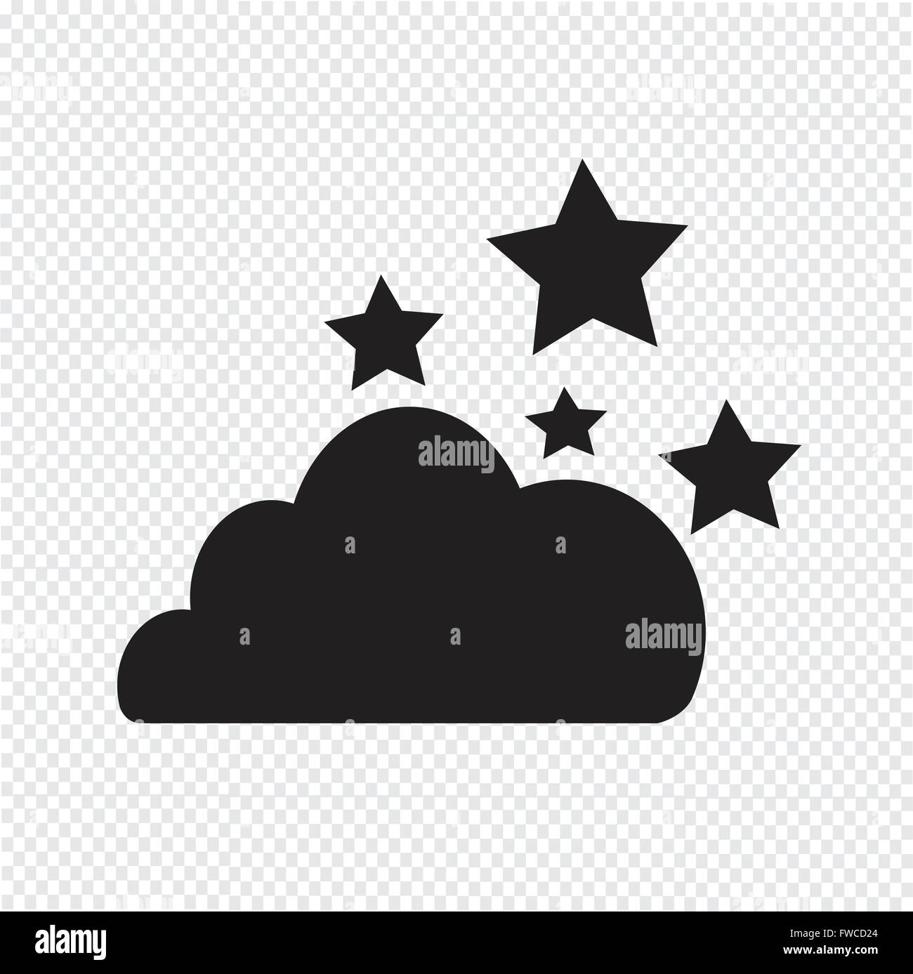 Cloud-Sternen-Symbol Stock Vektor