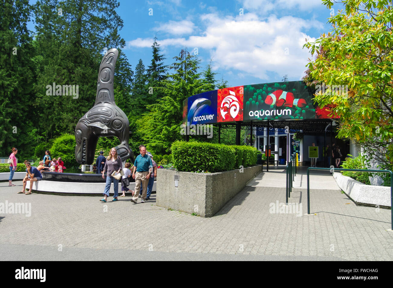 Eingang im Vancouver Aquarium im Stanley Park, Vancouver, Britisch-Kolumbien, Kanada. Stockfoto