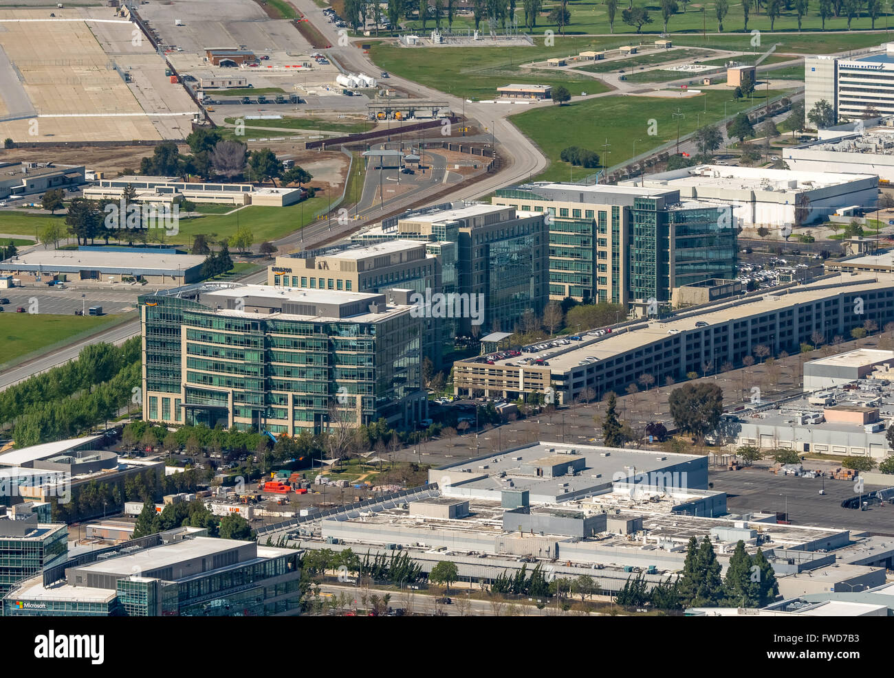 Google Tech Corner, Silicon Valley, Kalifornien, Vereinigte Staaten von Amerika, Motorola Verwaltung USA, Santa Clara, Stockfoto