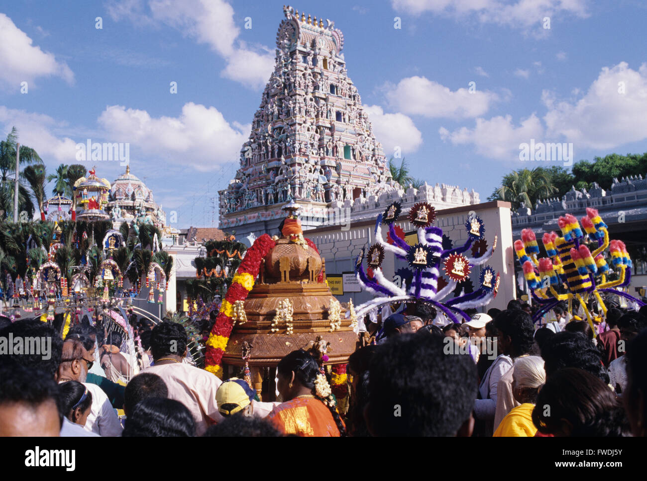 Singapur, indische kulturelle Jahresfeier, Thaipusam, Little India Stockfoto