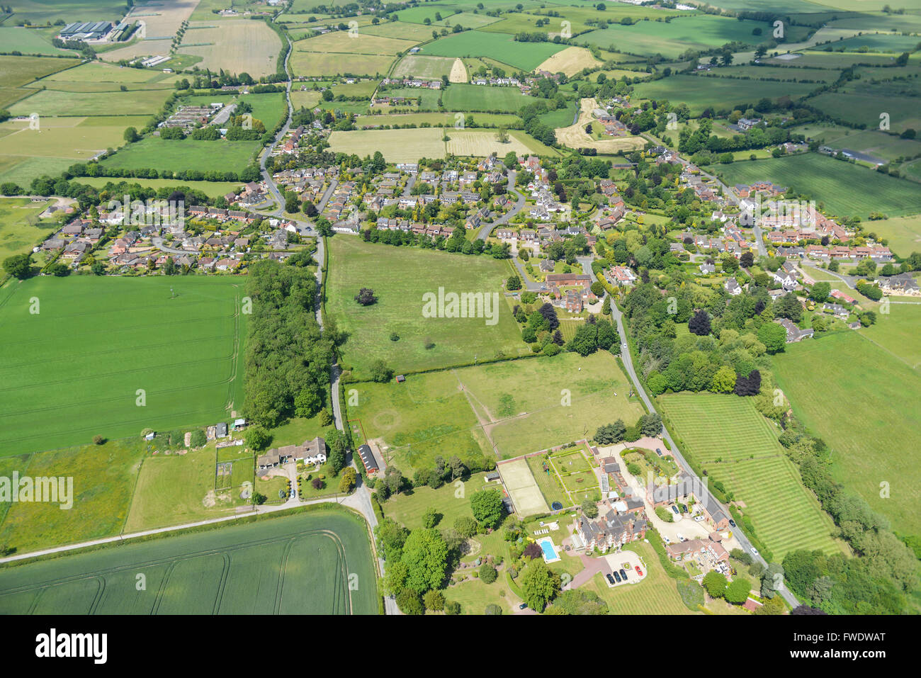 Eine Luftaufnahme des Seisdon und die umliegende Landschaft von Staffordshire Stockfoto