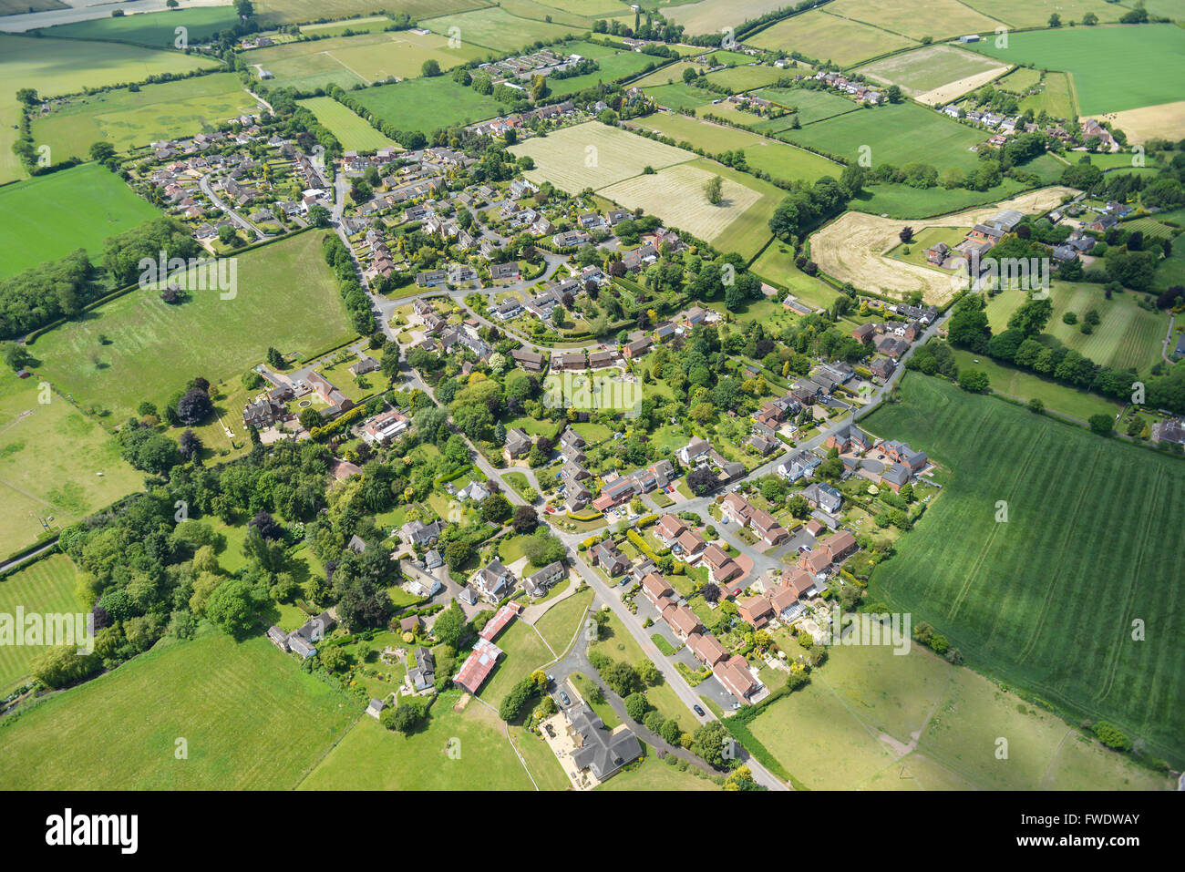 Eine Luftaufnahme des Seisdon und die umliegende Landschaft von Staffordshire Stockfoto