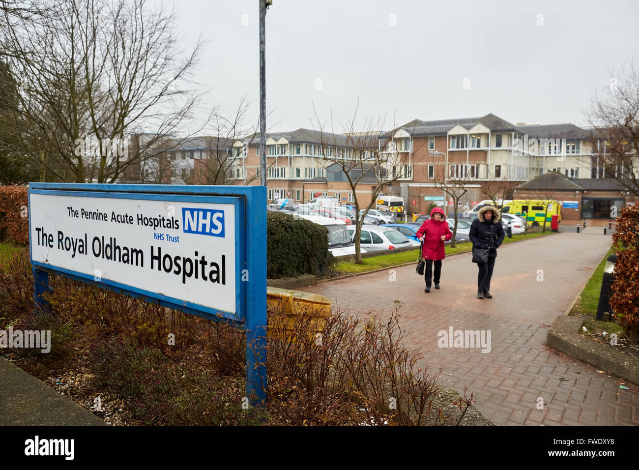 Oldham Royal Pennine akute Krankenhäuser NHS Vertrauen früher bekannt als Oldham und District General Hospital Coldhurst Bereich der Oldha Stockfoto