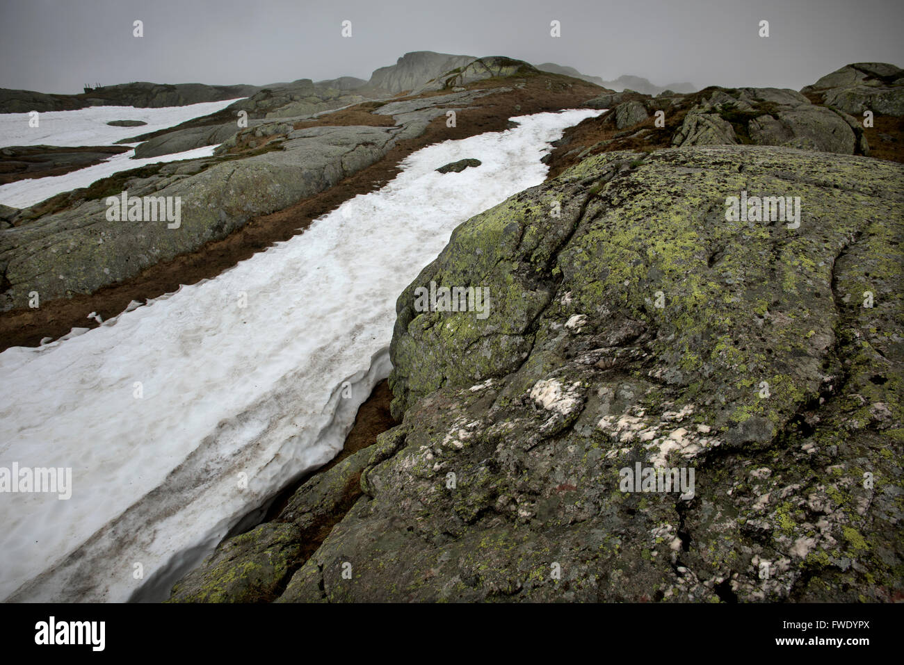 St. Gotthard-Pass, Schweiz. Juni 2015Das St Gotthard Pass Gipfelregion und der ganzen Welt berühmten Tremolla Road Stockfoto