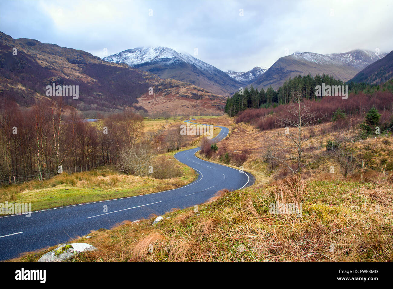 Der Weg zum Glen Nevis Stockfoto